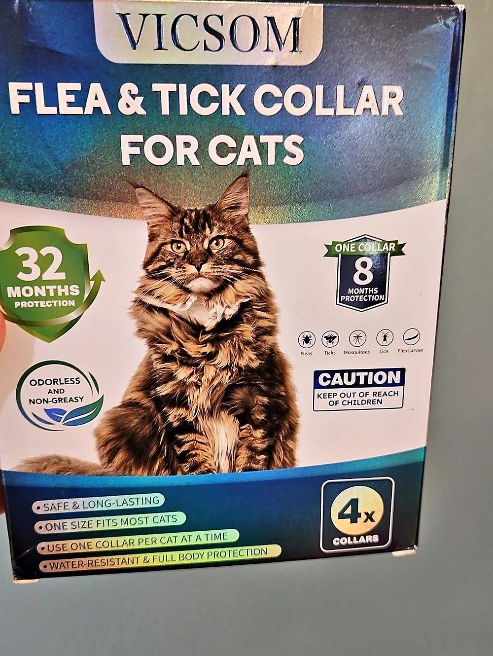 VICSOM Flea & Tick Collar for Cats 7 Collars